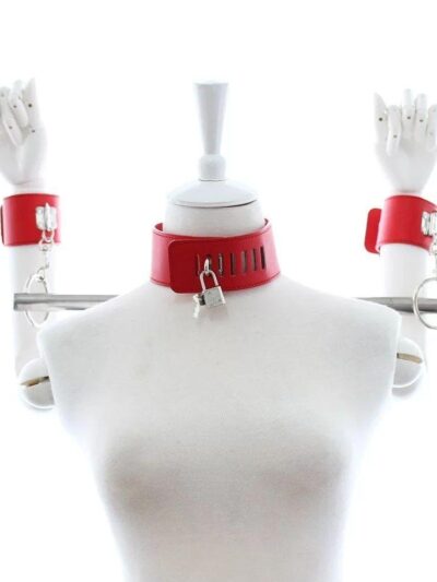 Metal attached Neck and hand cuff